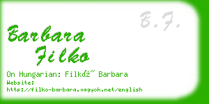 barbara filko business card